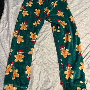 Festive Green Gingerbread  Pajamas